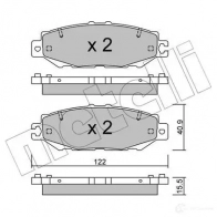 Тормозные колодки дисковые, комплект METELLI 22-0759-1 1212818 21 786 21787