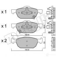 Тормозные колодки дисковые, комплект METELLI 24 796 24797 22-0866-0 Honda Accord