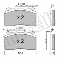 Тормозные колодки дисковые, комплект METELLI 22-0288-2 23576 Peugeot 607 2357 5