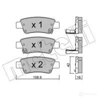 Тормозные колодки дисковые, комплект METELLI 2463 5 22-0790-0 Honda CR-V 3 (RE) Кроссовер 2.4 i VTEC 4WD (RE4) 160 л.с. 2006 – 2024 24636