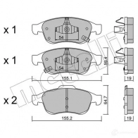 Тормозные колодки дисковые, комплект METELLI 22-0817-2 1212894 WRAHB0U 24 538