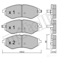 Тормозные колодки дисковые, комплект METELLI Chevrolet Aveo (T250) 1 Седан 1.6 105 л.с. 2008 – 2012 25295 2397 4 22-0508-1