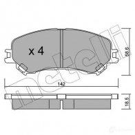 Тормозные колодки дисковые, комплект METELLI 1424834732 24632 22-1111-0 223 47