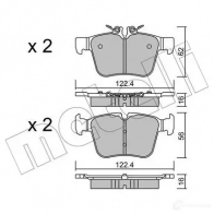Тормозные колодки дисковые, комплект METELLI Mercedes C-Class (A205) 4 Кабриолет 3.0 C 400 4 matic (2066) 333 л.с. 2016 – 2024 2 5353 25354 22-1020-0