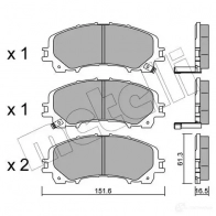 Тормозные колодки дисковые, комплект METELLI 22-1082-0 221 17 22118 Nissan X-Trail (T32) 3 Кроссовер 1.7 dCi ALL MODE 4x4-i 131 л.с. 2019 – наст. время