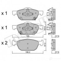 Тормозные колодки дисковые, комплект METELLI 25805 Honda Civic 9 (FK) Хэтчбек 22-1009-0 25 804