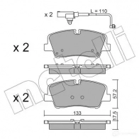 Тормозные колодки дисковые, комплект METELLI 2 2370 22-1095-1 22371 1424834720