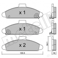 Тормозные колодки дисковые, комплект METELLI 21530 2152 9 22-0723-0 1212777