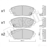 Тормозные колодки дисковые, комплект METELLI 258 75 25876 Mazda CX-3 (DK) 1 Кроссовер 2.0 121 л.с. 2018 – наст. время 22-0992-0