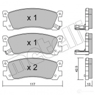 Тормозные колодки дисковые, комплект METELLI 21320 22-0474-0 1212430 2131 9