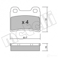 Тормозные колодки дисковые, комплект METELLI 1212501 Z9LBNH 22-0535-0 21 832