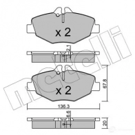 Тормозные колодки дисковые, комплект METELLI Mercedes E-Class (W211) 3 Седан 2.1 E 220 CDI (2108) 170 л.с. 2006 – 2008 23744 22-0562-0 237 43