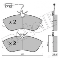 Тормозные колодки дисковые, комплект METELLI 21800 Peugeot Boxer 2 (230) 1994 – 2002 2 1799 22-0155-0