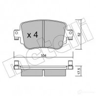 Тормозные колодки дисковые, комплект METELLI 22-0980-0 Volkswagen Caddy (SAA, SAH) 4 Фургон 2.0 TDI 4motion 75 л.с. 2015 – наст. время 25110 25 109