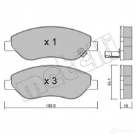 Тормозные колодки дисковые, комплект METELLI 245 50 22-0777-0 1212845 24551