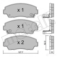 Тормозные колодки дисковые, комплект METELLI 21316 1212189 22-0283-0 21 315