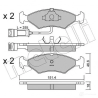 Тормозные колодки дисковые, комплект METELLI 206 40 22-0029-1 1211745 20783