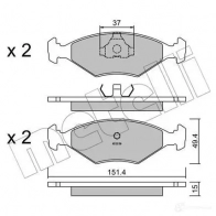 Тормозные колодки дисковые, комплект METELLI 2119 3 1211817 22-0057-5 21194