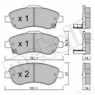 Тормозные колодки дисковые, комплект METELLI Honda CR-V 3 (RE) Кроссовер 2.4 i Vtec 4WD 170 л.с. 2007 – 2024 246 38 22-0789-0 24639