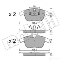 Тормозные колодки дисковые, комплект METELLI 24124 22-0675-4 2408 4 Jaguar XF (X250) 1 Седан 3.0 D 211 л.с. 2009 – 2015