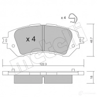 Тормозные колодки дисковые, комплект METELLI P 4EV5Q 22-1219-0 1437951392