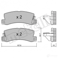Тормозные колодки дисковые, комплект METELLI 21834 21 833 22-0161-1 1211991