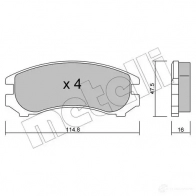 Тормозные колодки дисковые, комплект METELLI 1212104 QDNJQ 22-0230-0 21 344