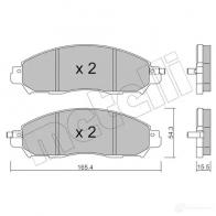 Тормозные колодки дисковые, комплект METELLI 22-1081-1 9WA K6L 1438463513