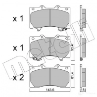 Тормозные колодки дисковые, комплект METELLI Nissan Patrol (Y62) 6 Внедорожник 5.6 405 л.с. 2010 – 2024 22-1279-0 M7 G9H