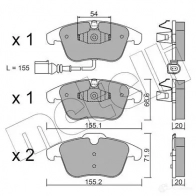 Тормозные колодки дисковые, комплект METELLI 22-0675-1 243 32 Volkswagen Sharan 24333