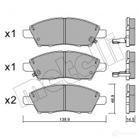 Тормозные колодки дисковые, комплект METELLI 22-1079-0 Nissan Note (E12) 2 Хэтчбек 1.2 80 л.с. 2013 – наст. время 24725 247 24