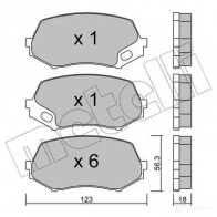 Тормозные колодки дисковые, комплект METELLI 292 40 1212956 22-0874-0 29241