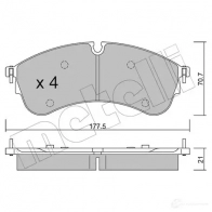 Тормозные колодки дисковые, комплект METELLI 22-1174-0 Volkswagen Crafter (SY, SZ) 2 2016 – 2020 HXX8 CNF