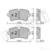 Тормозные колодки дисковые, комплект METELLI Audi A8 (D4) 3 Седан 3.0 Tfsi Quattro 310 л.с. 2011 – 2018 2 4606 25214 22-0955-0