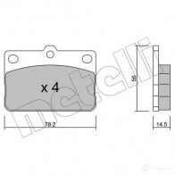 Тормозные колодки дисковые, комплект METELLI T2JJ60 1212396 20 302 22-0440-0