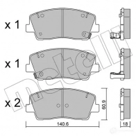 Тормозные колодки дисковые, комплект METELLI 1437952475 FHV1L4 T 22-1169-0