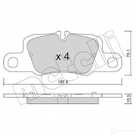 Тормозные колодки дисковые, комплект METELLI N 5QJ2 22-1257-0 1437946947