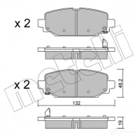 Тормозные колодки дисковые, комплект METELLI CLDN NW 22-1210-0 1437947134