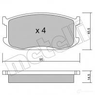 Тормозные колодки дисковые, комплект METELLI 22-0467-0 H128F 207 60 1212423