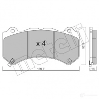 Тормозные колодки дисковые, комплект METELLI 22-1182-0 2YN KOQ8 1437947122