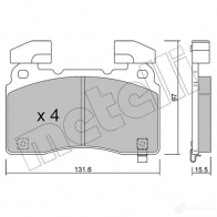 Тормозные колодки дисковые, комплект METELLI 22-1179-0 Opel Insignia (B) 2 Хэтчбек 2.0 4x4 (68) 260 л.с. 2017 – 2024 3I S2U