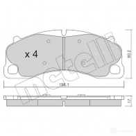 Тормозные колодки дисковые, комплект METELLI 3FX 5UU6 22-1256-0 Porsche 911 (991) 5 Купе 3.8 Turbo S 580 л.с. 2016 – 2024