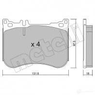 Тормозные колодки дисковые, комплект METELLI D HTS8 22-1197-0 1437947105