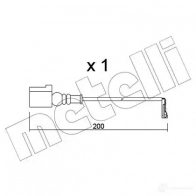 Датчик износа тормозных колодок METELLI Y4MX X Audi TT (8S) 3 Купе 2.0 Tts Quattro 286 л.с. 2015 – 2024 SU.349 8032747256619