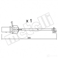 Датчик износа тормозных колодок METELLI SU.248 8032747146040 N 1XM8 Audi A4 (B5) 1 1994 – 2000