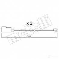 Датчик износа тормозных колодок METELLI Ford Transit 7 (FD) Автобус 2.4 TDCi 4x4 140 л.с. 2006 – 2014 8032747146002 SU.244K ID71 1