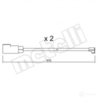 Датчик износа тормозных колодок METELLI 1217452 8032747146002 SU.244K ID71 1