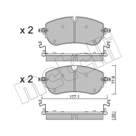 Тормозные колодки дисковые, комплект METELLI Land Rover Discovery Sport 1 (L550) Внедорожник 2.0 D165 163 л.с. 2020 – 2024 22-1342-0 A I8KK