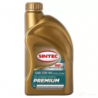 Моторное масло SINTEC PREMIUM SAE 5W-40 ACEA A3/B4, 1 л SINTEC 801970 1439697090 2 IXZ4NJ