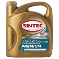 Моторное масло SINTEC PREMIUM SAE 5W-30 ACEA A3/B4, 4 л SINTEC 801969 1439697088 6JZO7 S